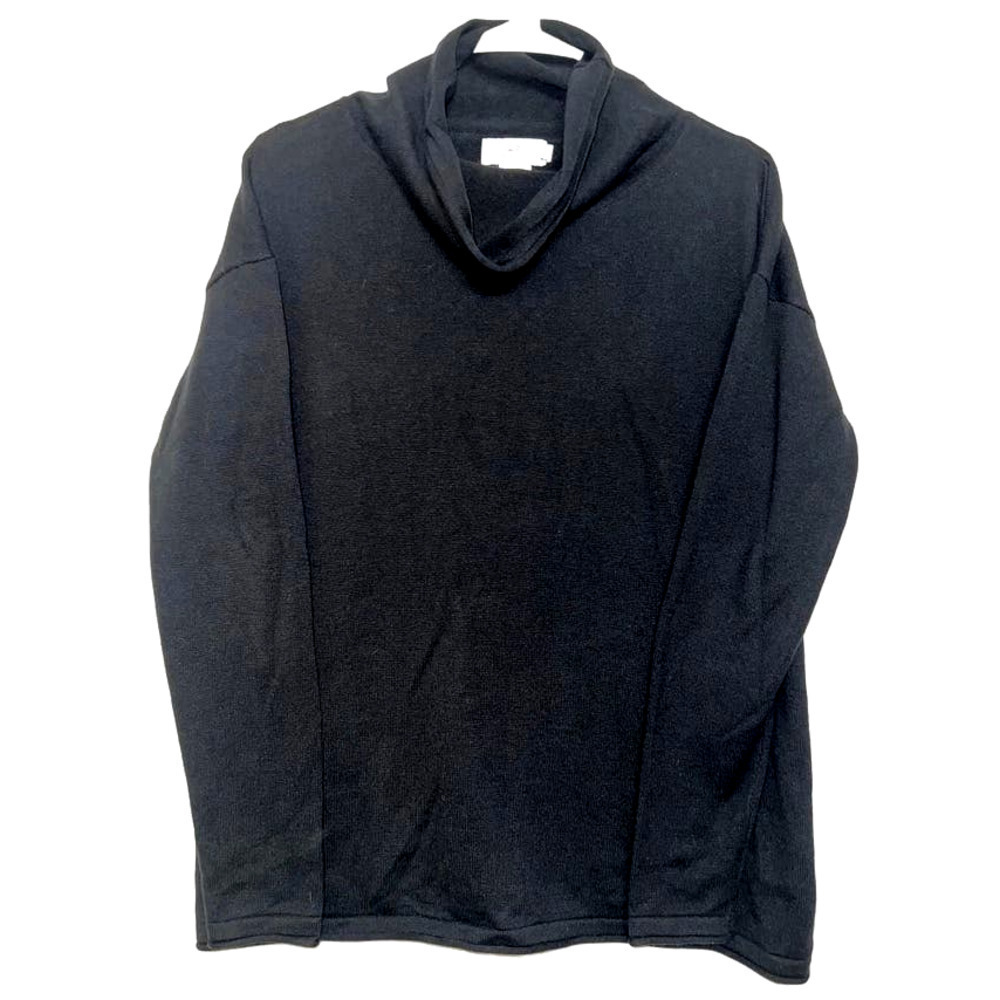 Vineyard Vines Cowl Neck Black Long Sleeve Sweater Open Back Women Extra Small